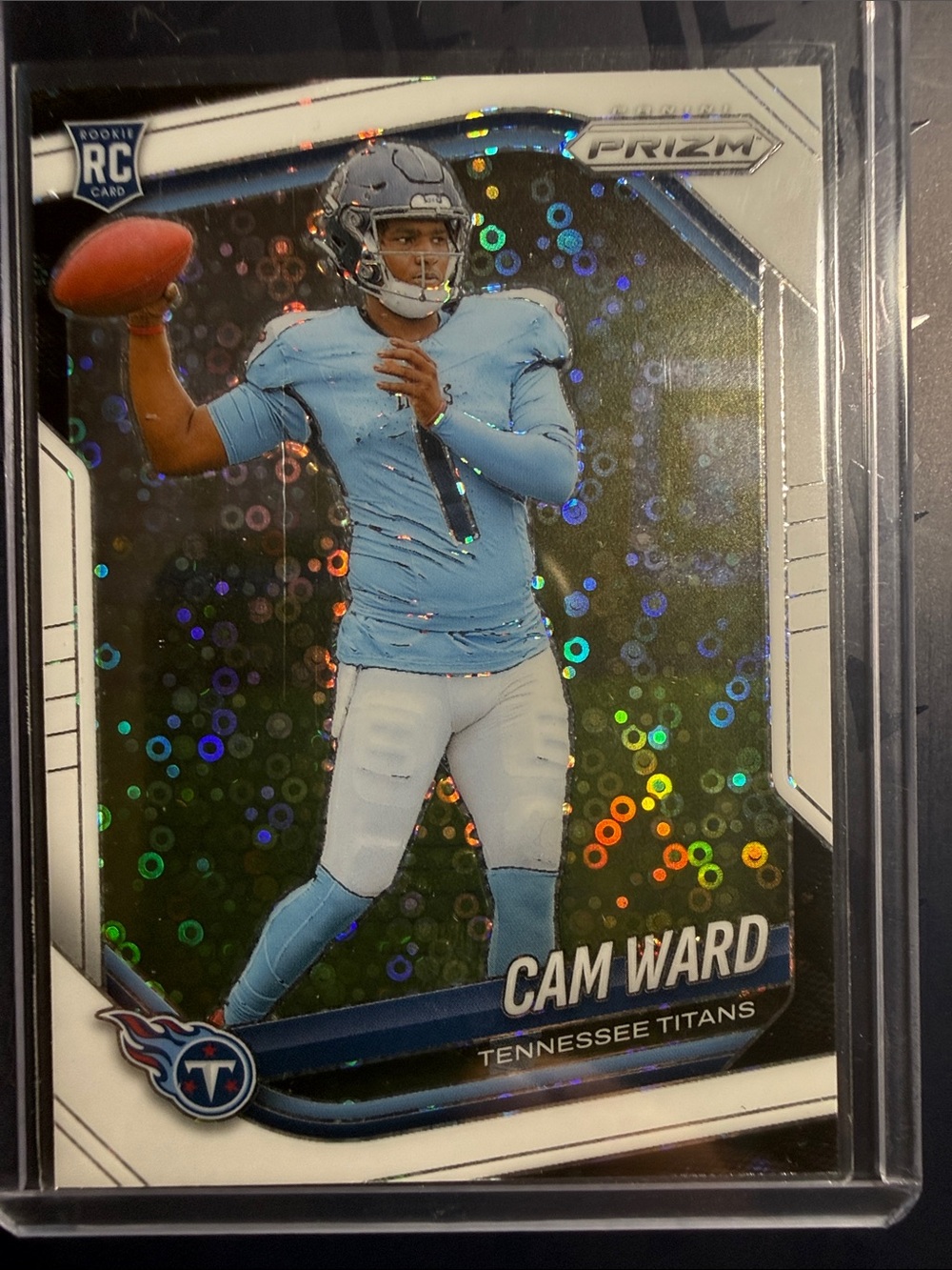 Panini Prizm Cam Ward RC Disco Tennessee Titans Light Blue Silver Football Card